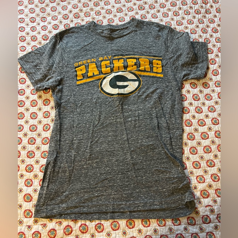 NFL Team Green Bay Packers Marbled Gray Shirt size medium